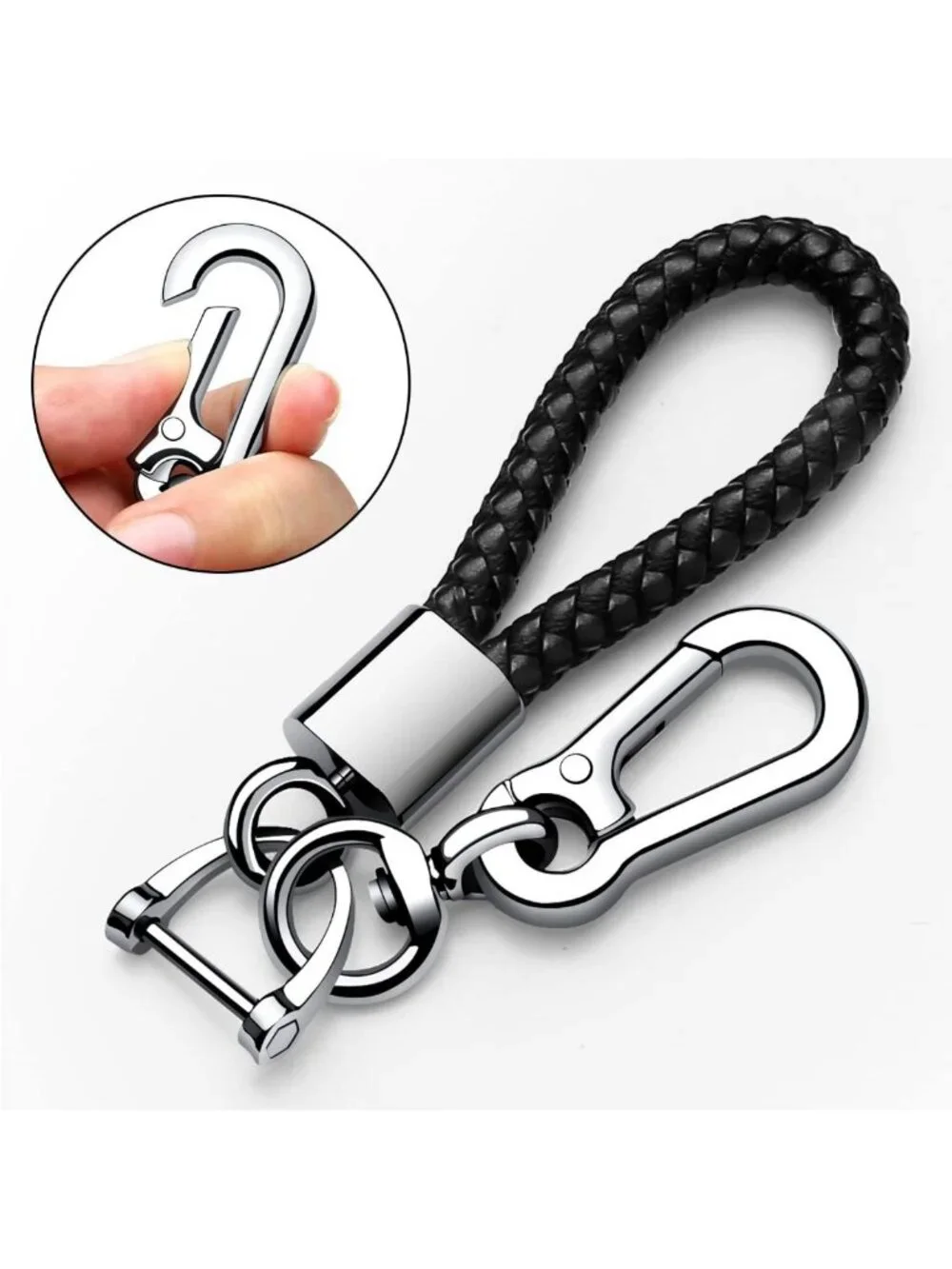 Soft TPU Key Fob Cover & Keychain for 2019-2025 Toyota Rav4 - Black Shell Case